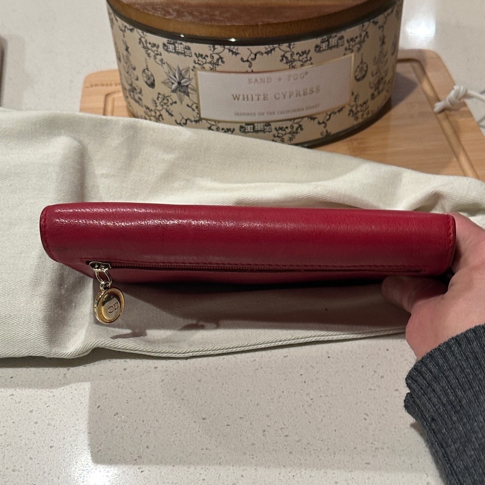 Dior Red Leather Women's Wallet - Picture 4 of 11
